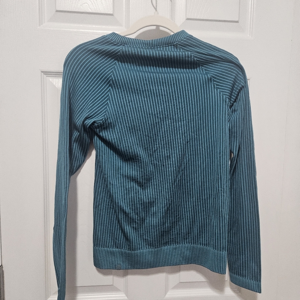 Lululemon Rest Less Pullover Rib Green Jasper / Oceanic - Picture 6 of 6